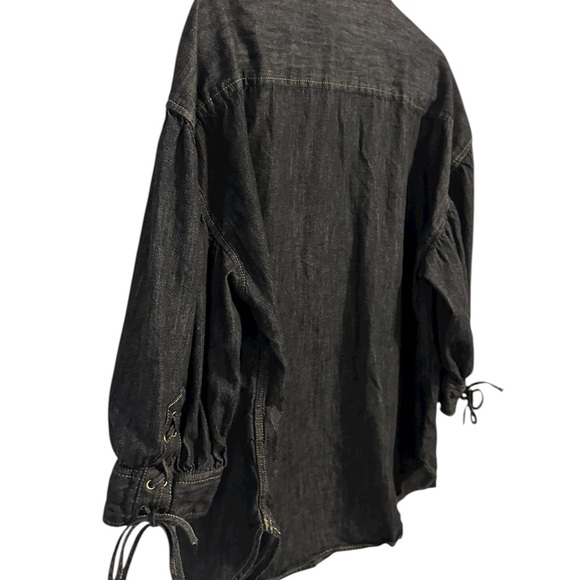 Lauren Ralph Lauren Black Button-Down Shirt
Denim Blouson-Sleeve Blouse Size 2X - Picture 7 of 9